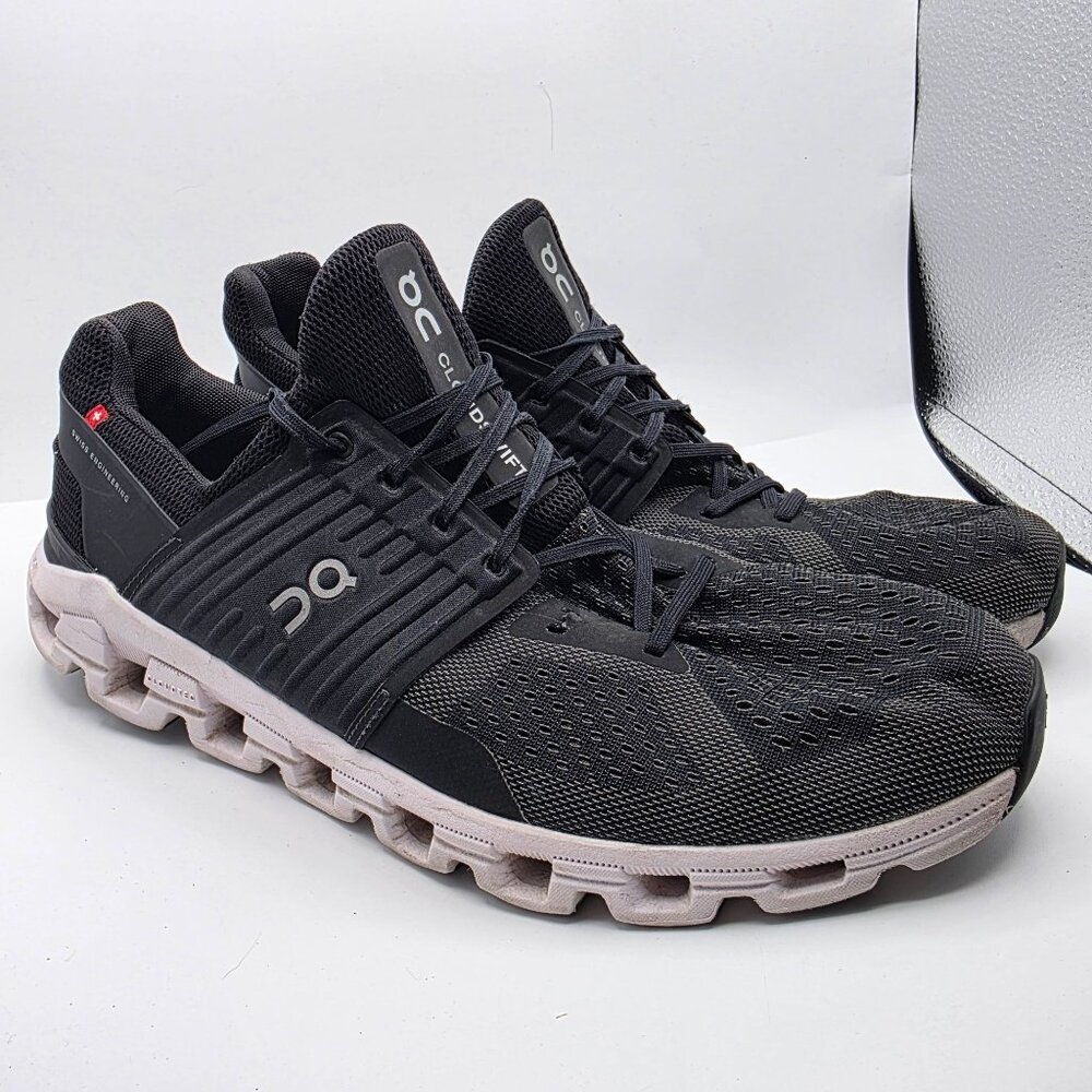 On Running Cloudswift Mens Size 11.5 Black White Running Shoes Athletic Outdoors